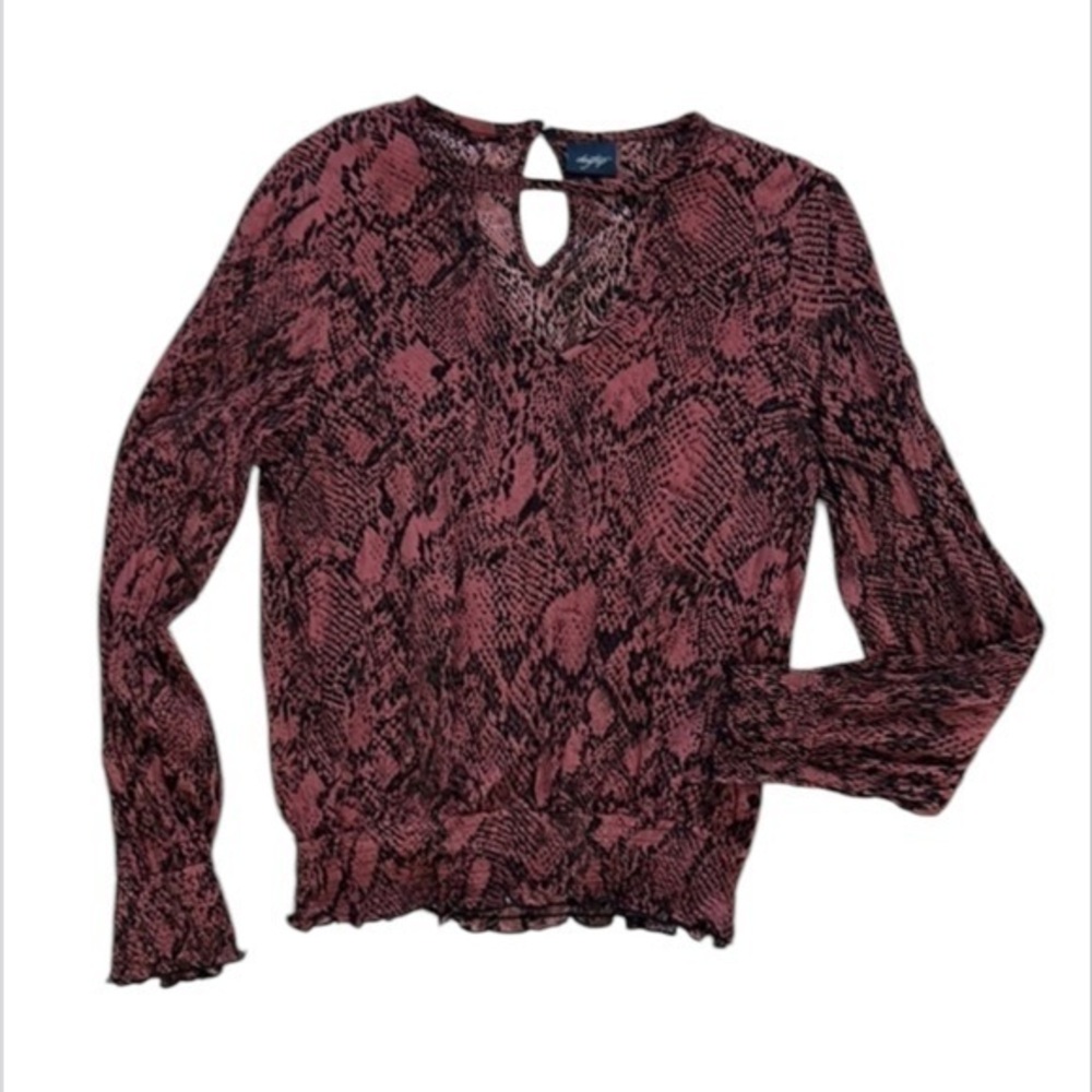 Daytrip size medium snake print blouse shirt
